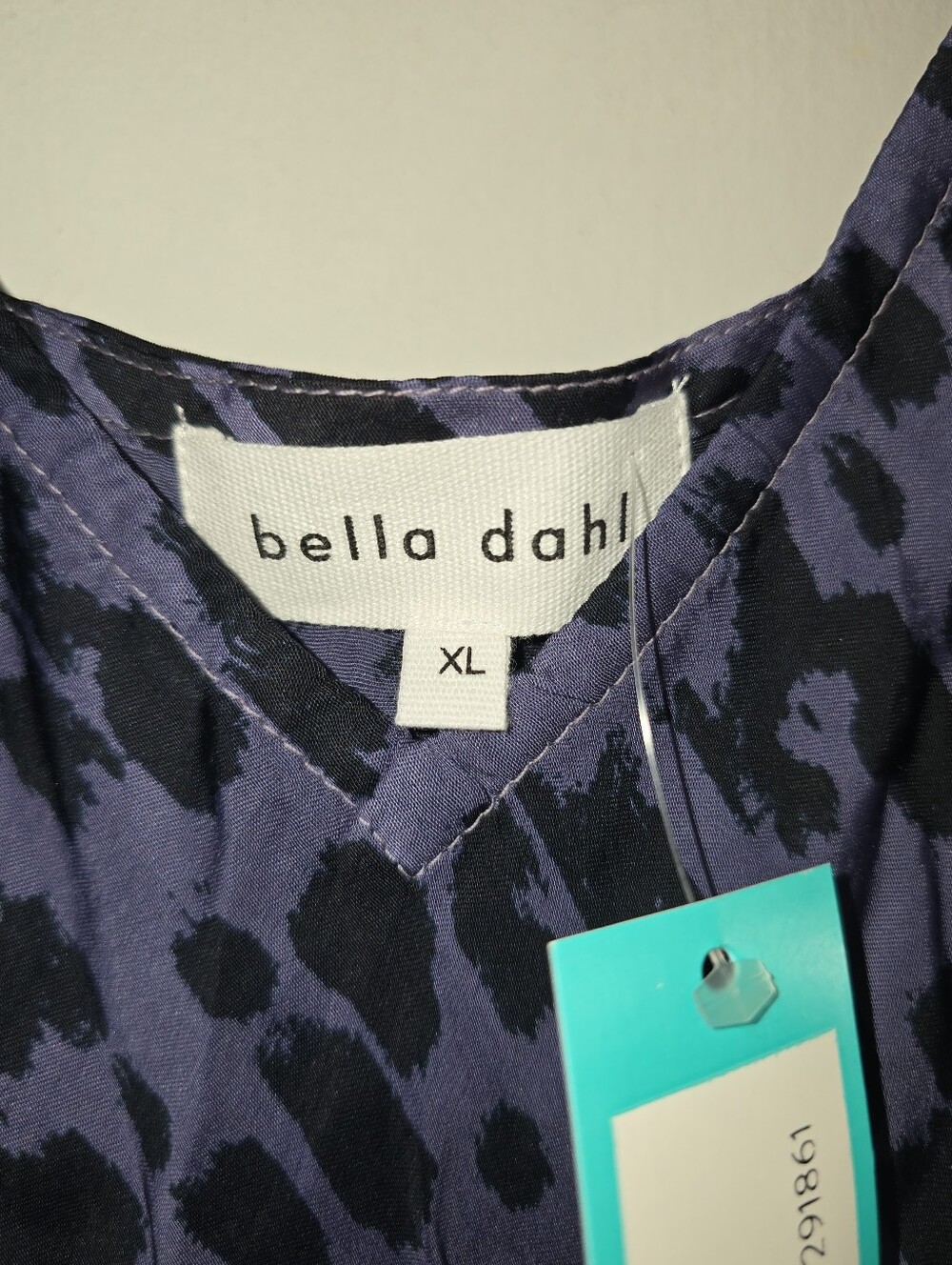NWT Bella Dahl Bexley Bias Slip Midi Dress In Navy Leopard XL - Picture 6 of 9